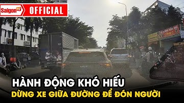 HÀNH ĐỘNG KHÓ HIỂU của tài xế ô tô, DỪNG XE GIỮA ĐƯỜNG để đón người | Tin tức SaigonTV