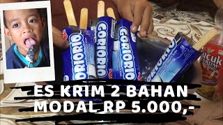 Es Krim 2 Bahan Enak Mudah Anti Gagal || Modal Cuma Rp 5.000,- || Resep Es Krim Ter-SIMPLE