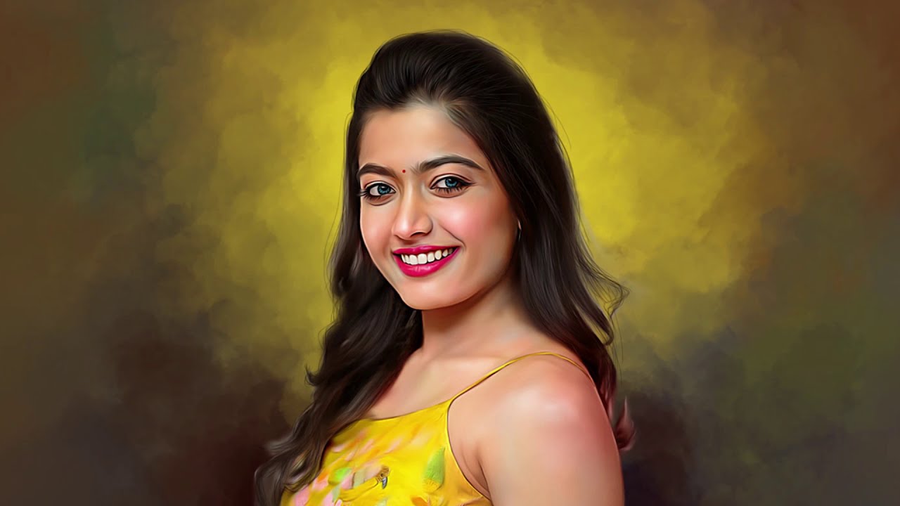 Rashmika Digital Portrait Painting Real Time Artisa 23 YouTube