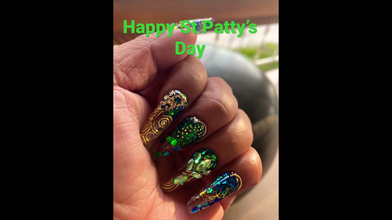 St Patricks Day nails!￼