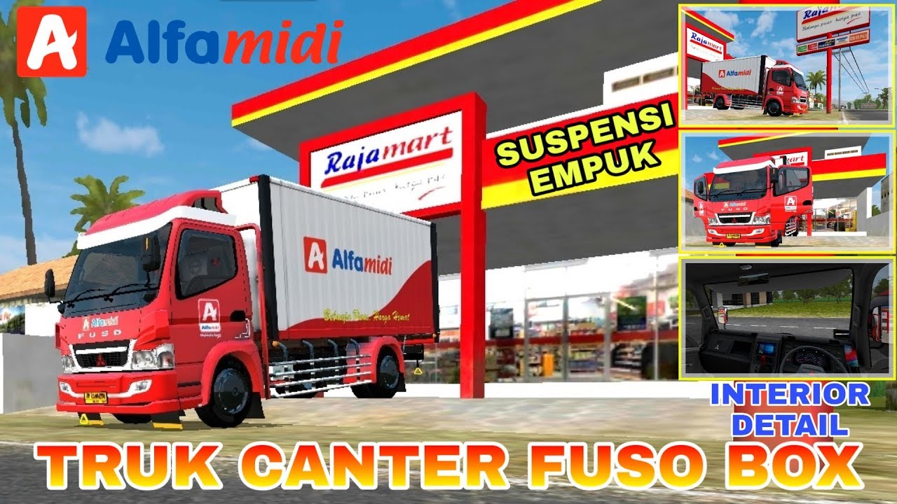 BUSSID MOD TRUK  CANTER  MITSUBISHI  FUSO  BOX  ALFAMIDI 