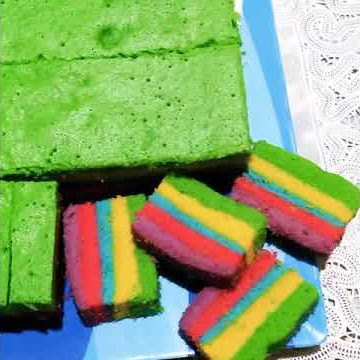 Rainbow Cake Kukus#shorts