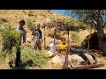  Life without facilities in the Zagros Mountains | Spring water piping and a hard day with nomads 🐐💧