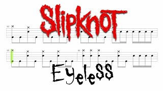 Slipknot - Eyeless (🔴 Drum Notation | Tutorial) @chamisdrums Bass Tabs on @ChamisBass