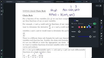 MAT233 14.4 Video 1 Chain Rule Explanation