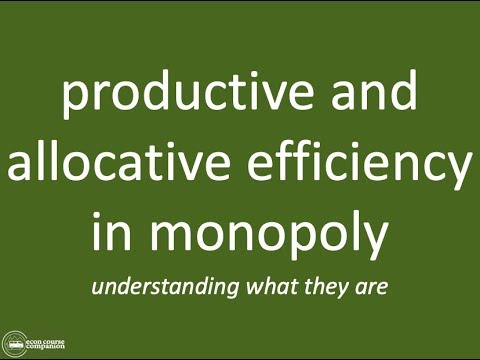 Video: Jsou monopoly alokačně a produktivně efektivní?