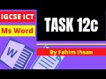 Task 12c image alignment to a table and text wrap