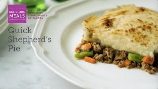 Enjoy this hearty pie dish that is deceptively simple to make. try
quick shepherd’s recipe tonight! prep time: 15 mins cook 25 serves 4
r...