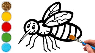 mosquito drawing painting coloring for kids toddlers lets draw paint insects