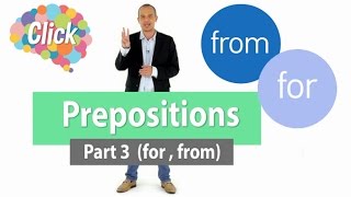 Click  [by Mahidol] Prepositions - Part 3 (for, from) - การใช้ และตัวอย่างประโยคภาษาอังกฤษมากมาย
