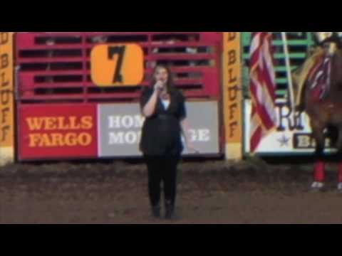 Robin Biddlecomb National Anthem Red Bluff Roundup...