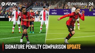 EA SPORTS FC 24 vs eFootball 2024 | Signature Penalty Comparison Update