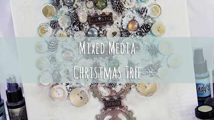 Mixed Media Christmas Tree Canvas with Cindy Wille