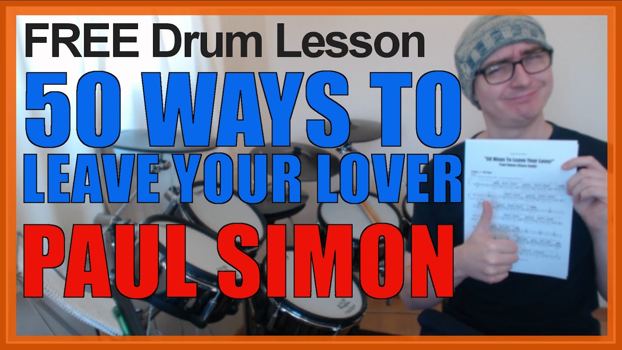 50 Ways To Leave Your Lover Drum Chart