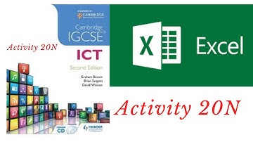 IGCSE ICT |Activity 20N | Data analysis|Information communication technology|Coding Tricks by swetha