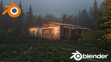Easy Realistic Cinematic Foggy Cabin Environment In Blender - Beginner Complete Tutorial