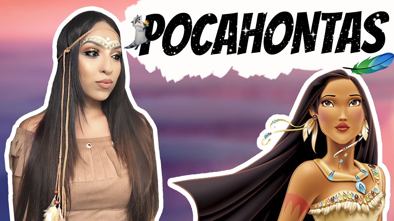 ME TRANSFORMEI EM POCAHONTAS, TRUQUES DE MAKE PRINCESA DA DISNEY!!! CARNAVAL 2017
