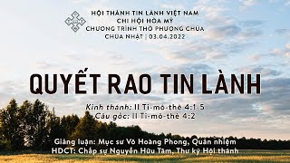 HTTL HÒA MỸ - Chương Trình Thờ Phượng Chúa - 03/04/2022