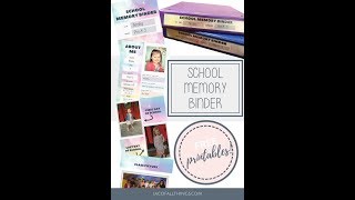 A Look Inside our School Memory Binder