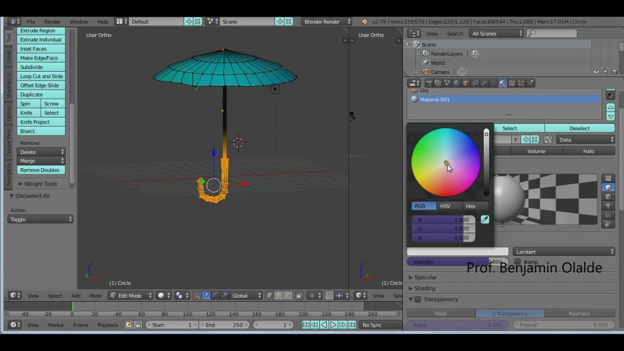 material al paraguas en Blender | Tutorial 3d - YouTube