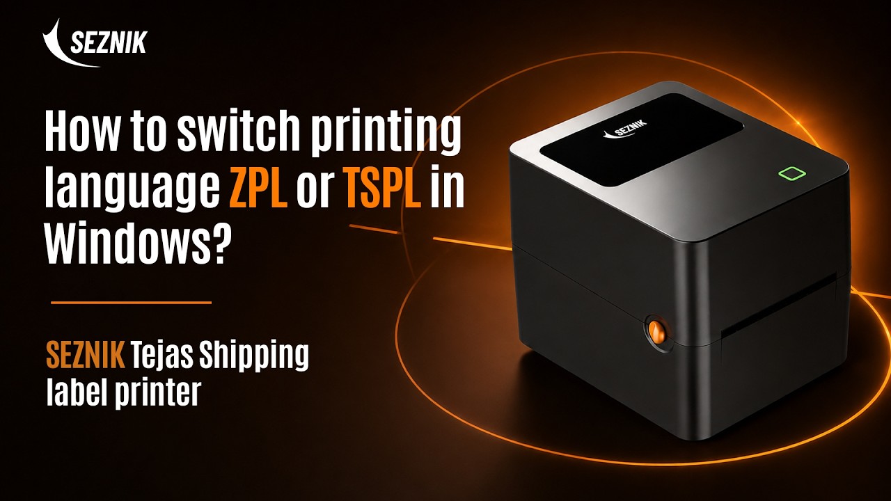 How to switch printing language ZPL or TSPL in Windows | ‪@Seznik