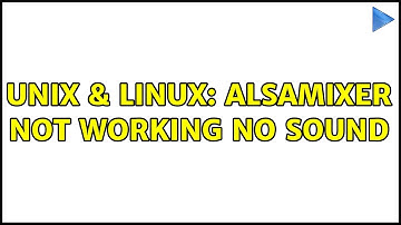 Unix & Linux: Alsamixer not working no sound