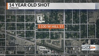 Urbana Police Dept. investigating after 14-year-old shot while sitting in vehicle