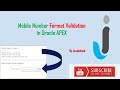 Oracle APEX Tutorial(49)-Mobile Number Validation in Oracle Apex | Javainhand