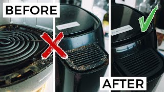 HOW TO CLEAN YOUR AIR FRYER - Quick & Easy Trick @ShinewithShobs 