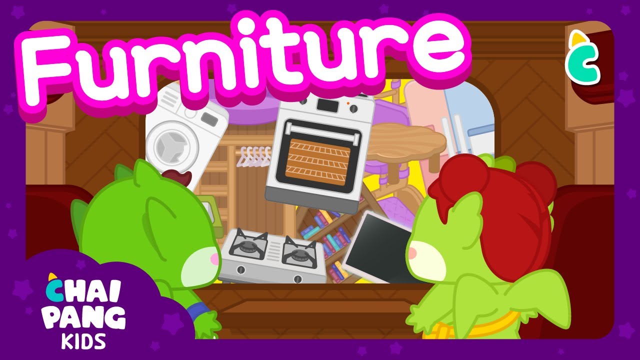 [Furniture Song🛌English for Children] House Furniture🪑 bed, desk