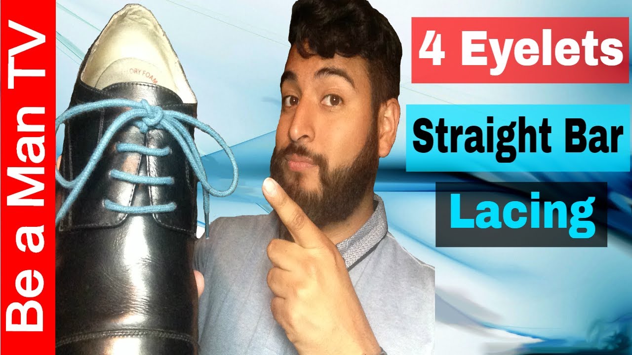 How to Lace Dress Shoe 4 Eyelets - YouTube