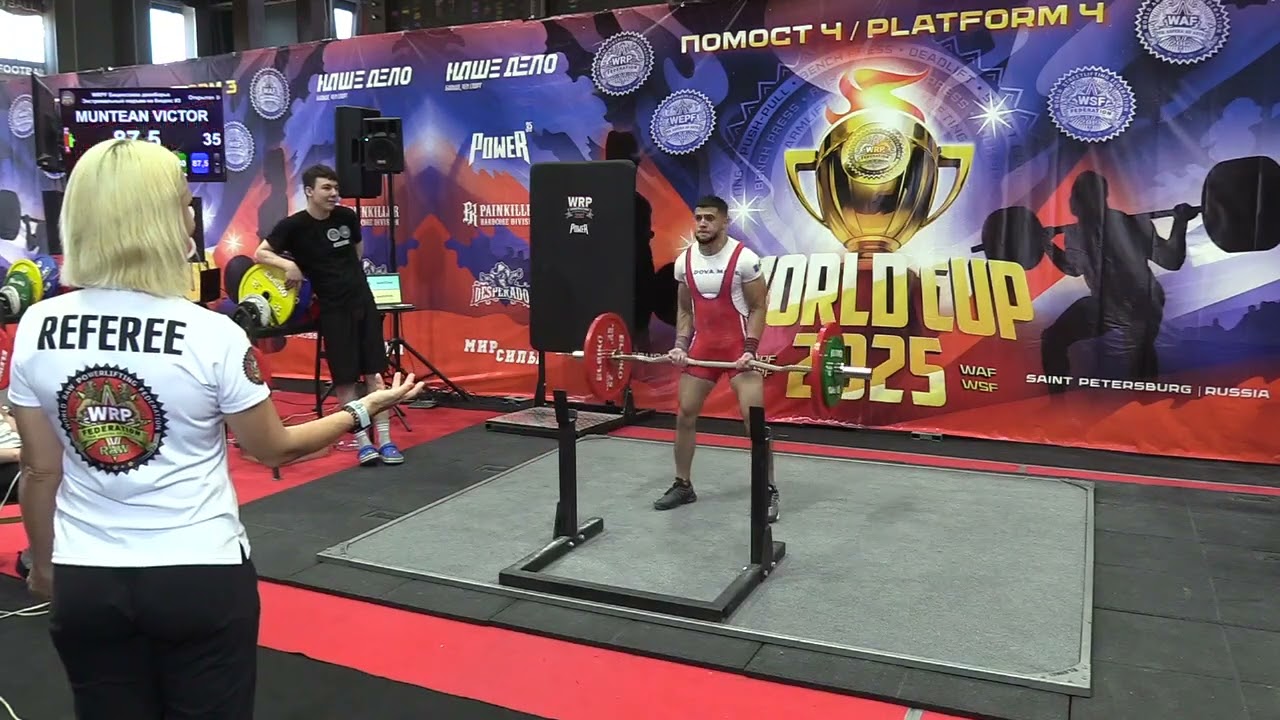 Muntean Victor Экстремальный подъем на бицепс 87,5 кг св 53,60 кг