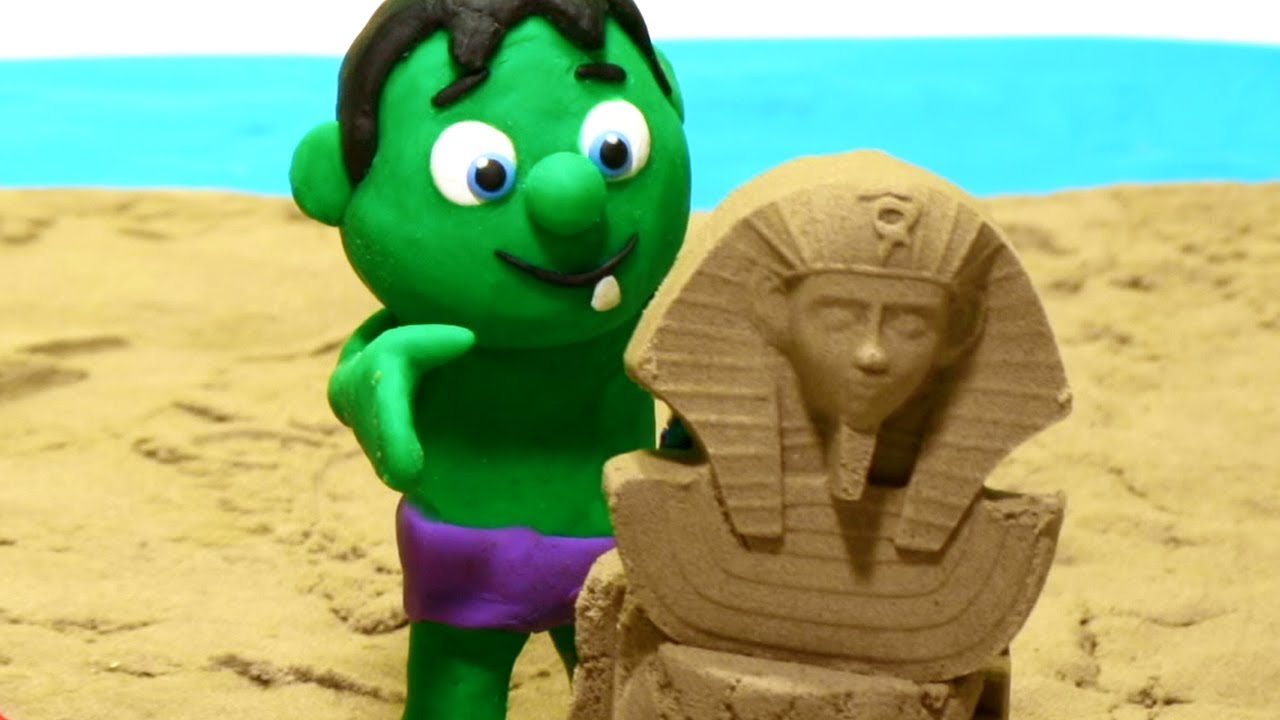 funny pranks videos Superheroes playing in the sand 💕Superhero Play Doh Stop motion videos for kids