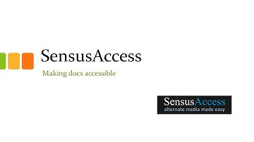 SensusAccess - document conversion