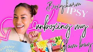 Unboxing my Ipsy Glam Bag and BoxyCharm! June 2024: Sunny Days Ahead #ipsy #beautyunboxing
