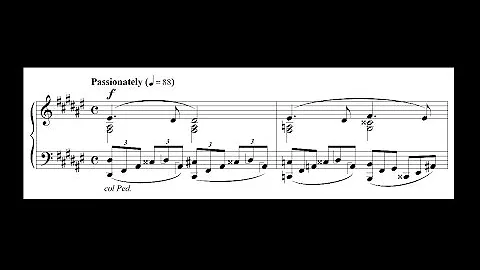 Prelude No. 1, with score, from Nine Piano Prelude...