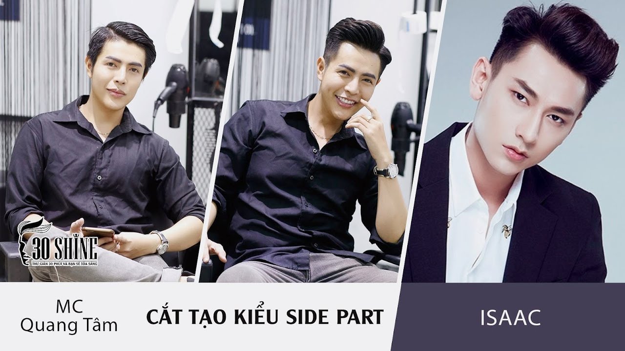 Cắt tạo kiểu Side Part | Phong cách ISAAC | MC Quang Tâm - YouTube