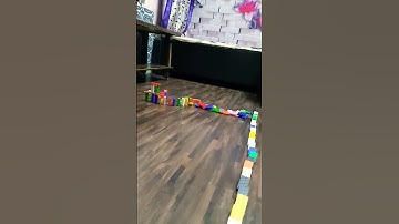 a new type of a big piano domino trick fall small domino building #trending domino