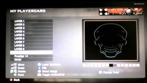 How to make a cool outlined skull emblem on BLACK OPS