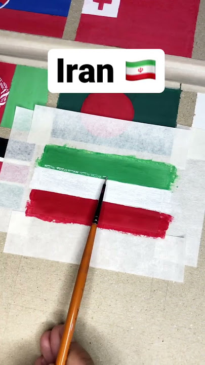 Draw Iran flag #flags #iran #shorts #middleeast