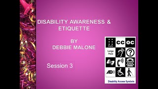 Session 3: Disability Awareness Webinar Series