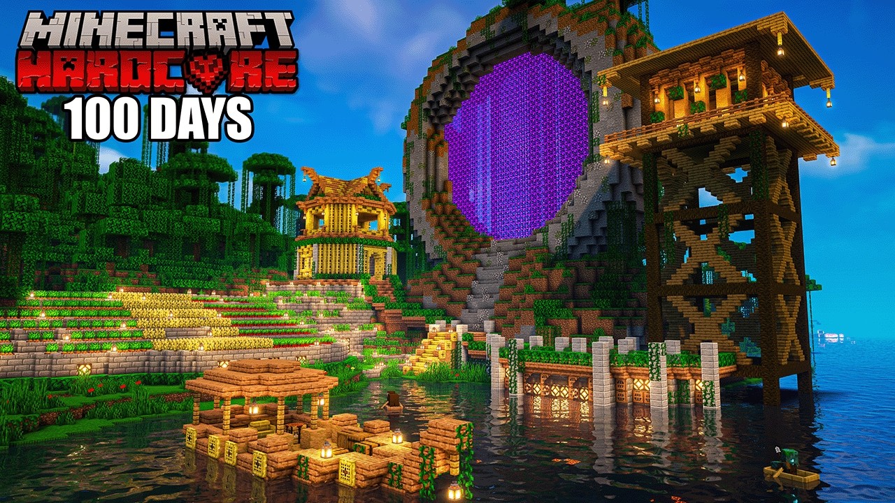 I Survived 100 Days in a JUNGLE ONLY WORLD in Minecraft Hardcore.