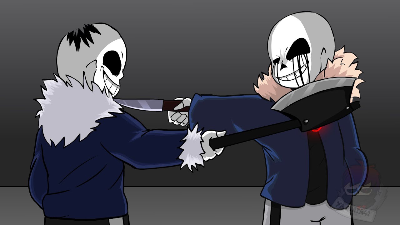 Horror Sans Vs Killer Sans Au Animation Youtube - sans multiverse roblox todos os bosses secretos do jogo youtube