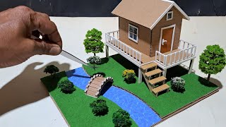 EASY WAY TO MAKE A MINIATURE HOUSE FROM CARDBOARD #87 STAGE HOUSE