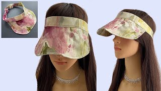 How to  Make a Fabric Sun visor Hat | Sun Cap | Sun Hat | Sport Hat | Tennis Hat | Golf Hat | 遮陽帽