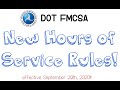 New DOT FMCSA HOS Changes effective September 29, 2020