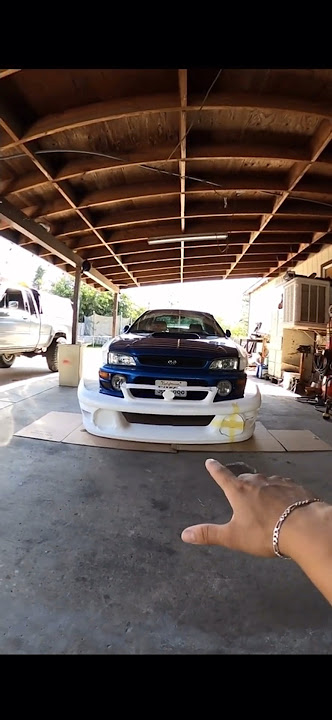 Installing wide body front bumper on my project Subaru GC8 #custom #diy #car #project #build #gc8