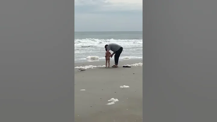 James strips at the beach