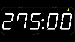 275 MINUTE  TIMER & ALARM  1080p  COUNTDOWN