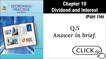 SYJC-SP, Digital Guide, Chapter 10 - Dividend and Interest, Page 157, Question 5